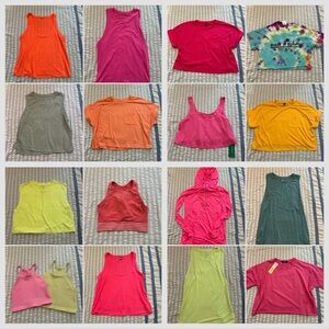 17 piece bundle of sporty bright tops medium range